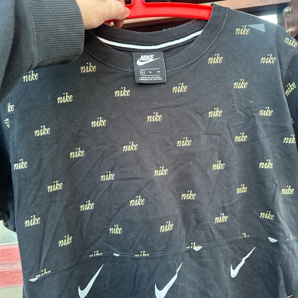 Nike crop top vintage two patterns black and gold - Picture 2 of 7